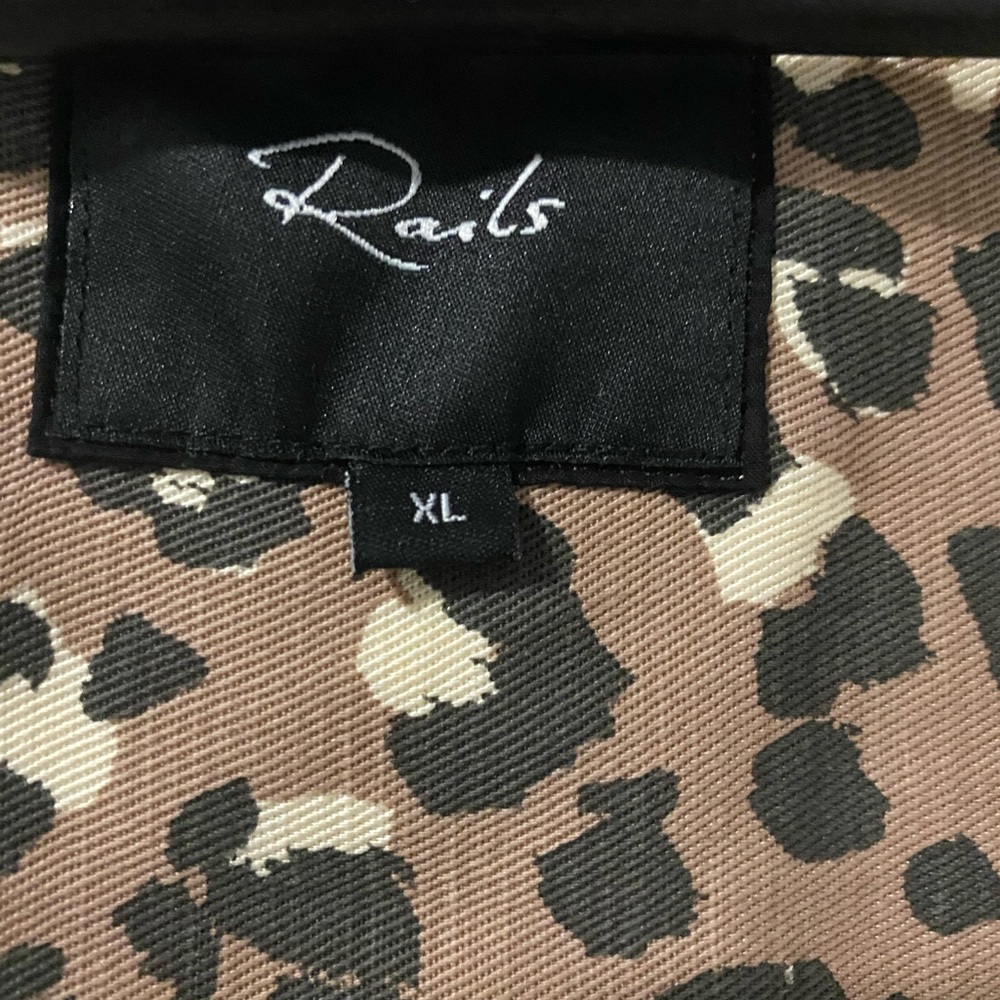 Rails Steffi Mountain Leopard Jacket Sz XL - Picture 5 of 8